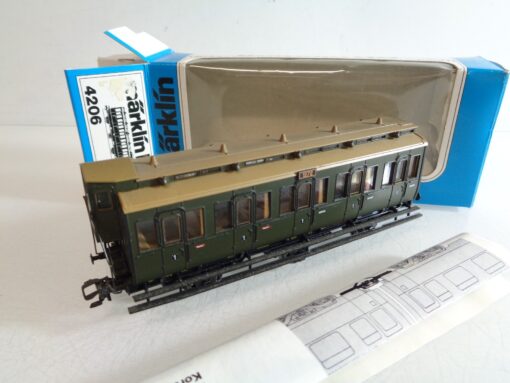 Märklin H0 4206 Personenwagen 1. Klasse der K.P.E.V.  in OVP RR4093