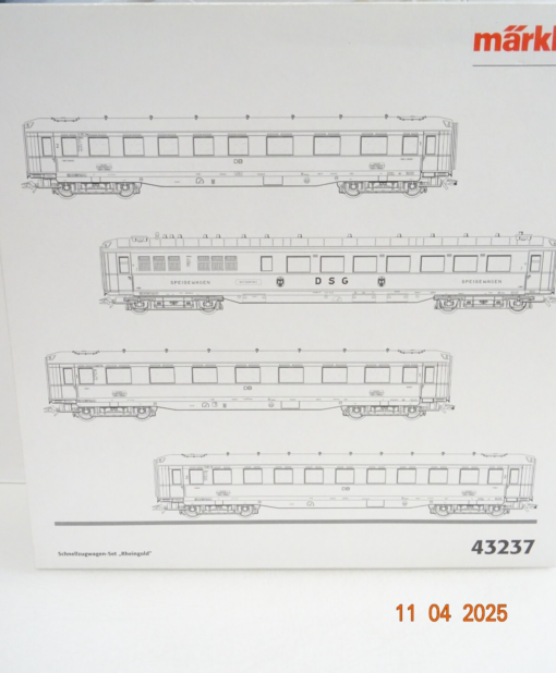 Märklin H0 43237 Schnellzugwagen-Set 4tlg. Rheingold der DB in OVP JL8 – Bild 3