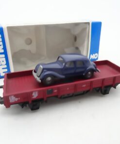 Märklin H0 4435 Niederbordwagen mit Wiking PKW in OVP RR2398