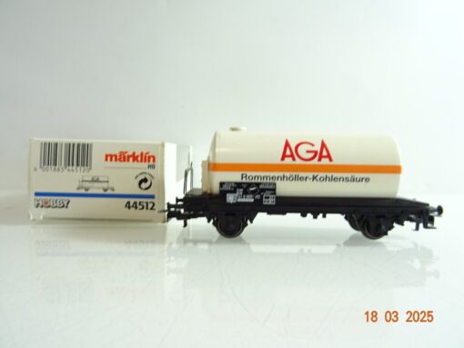 Märklin H0 44512 Kesselwagen AGA Rommenhöller-Kohlensäure der DB in OVP PR6627