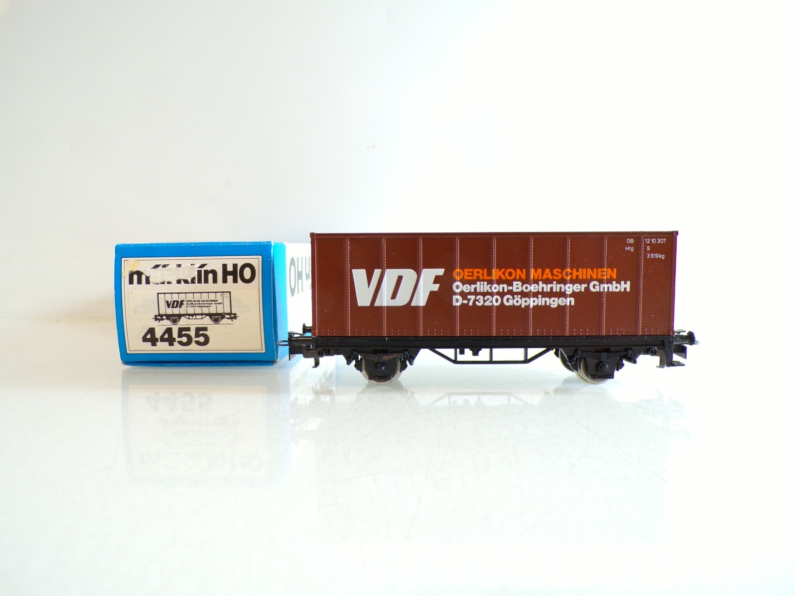 Märklin H0 4455 Containerwagen Oerlikon Maschinen in OVP BH1433