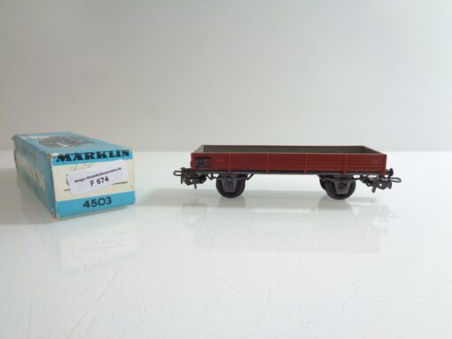 Märklin H0 4503 AC Niederbordwagen der DB in OVP F676