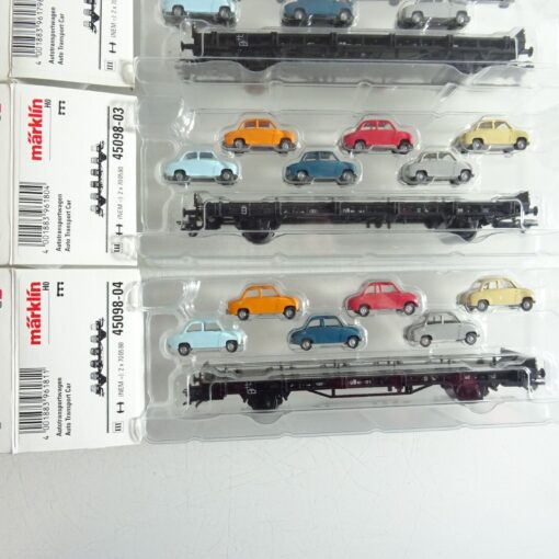 Märklin H0 45098 Autotransportwagen-Set/Epoche III in OVP PR6862 – Bild 7