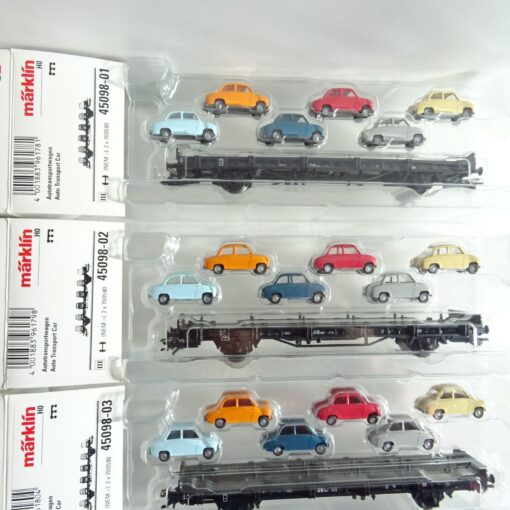 Märklin H0 45098 Autotransportwagen-Set/Epoche III in OVP PR6862 – Bild 8