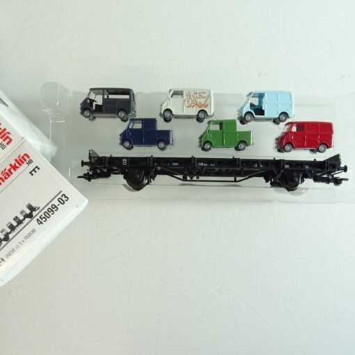 Märklin H0 45099-03 Autotransportwagen mit Ladung in OVP PR6859