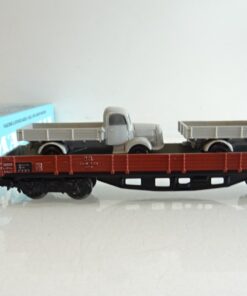 Märklin H0 4515 Niederbordwagen, 4-achsig mit Mercedes-LKW der DB in OVP PR7971