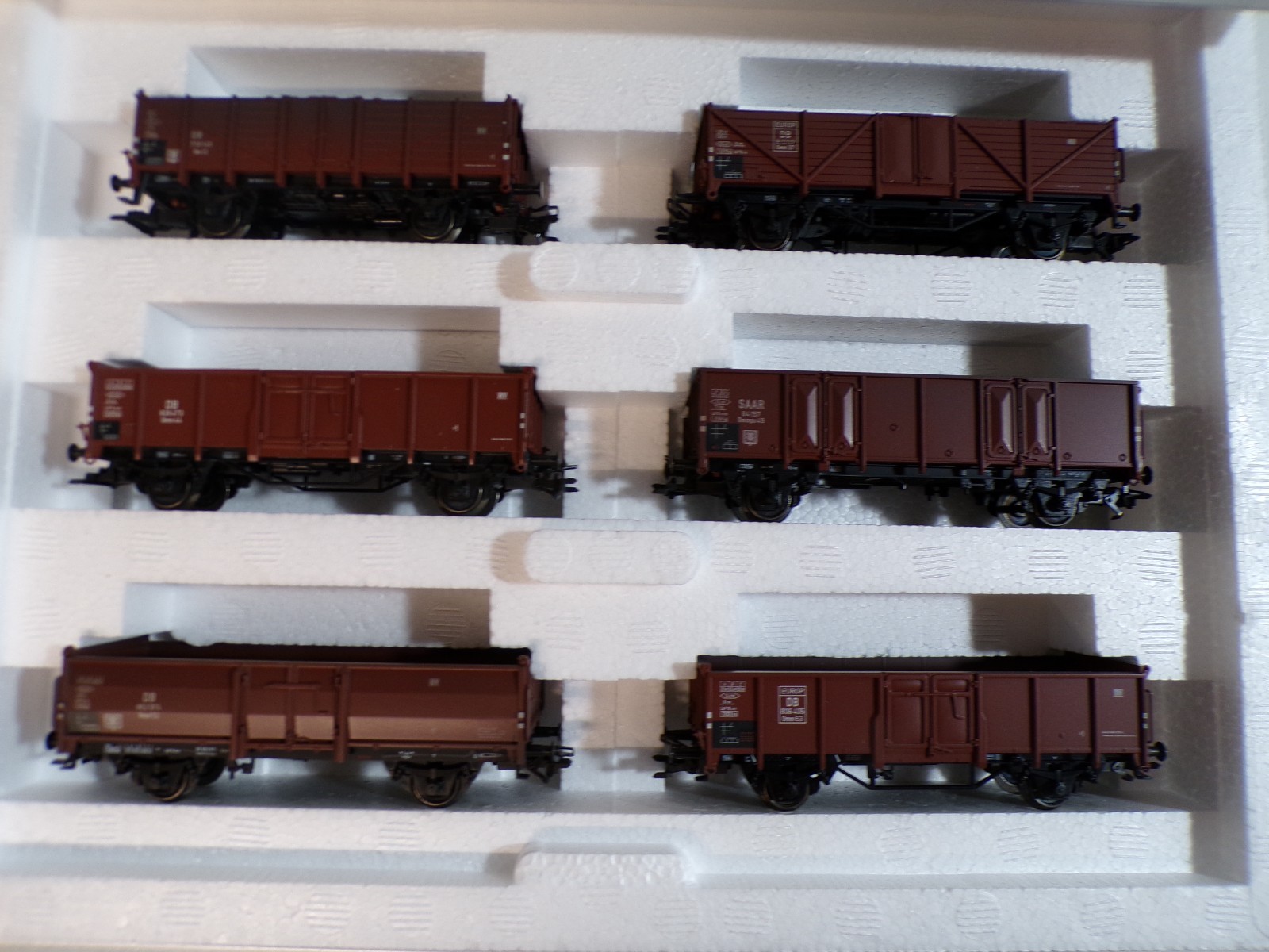 Märklin H0 46021 Wagen-Set die junge DB 6 Hochbordwagen der DB in OVP BH1741 – Bild 3