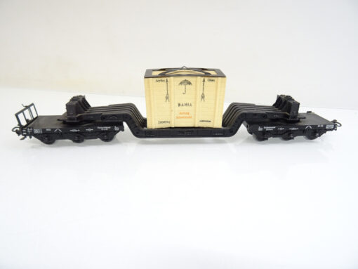 Märklin H0 4618 Tiefladewagen mit Kiste der DB  in OVP AR5477 – Bild 3