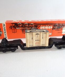 Märklin H0 4618 Tiefladewagen mit Kiste der DB, siehe Foto in OVP RR4092