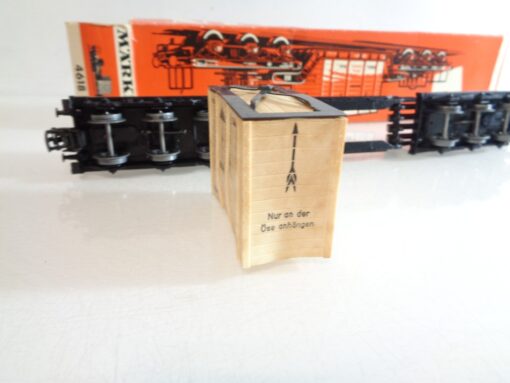 Märklin H0 4618 Tiefladewagen mit Kiste der DB, siehe Foto in OVP RR4092 – Bild 5