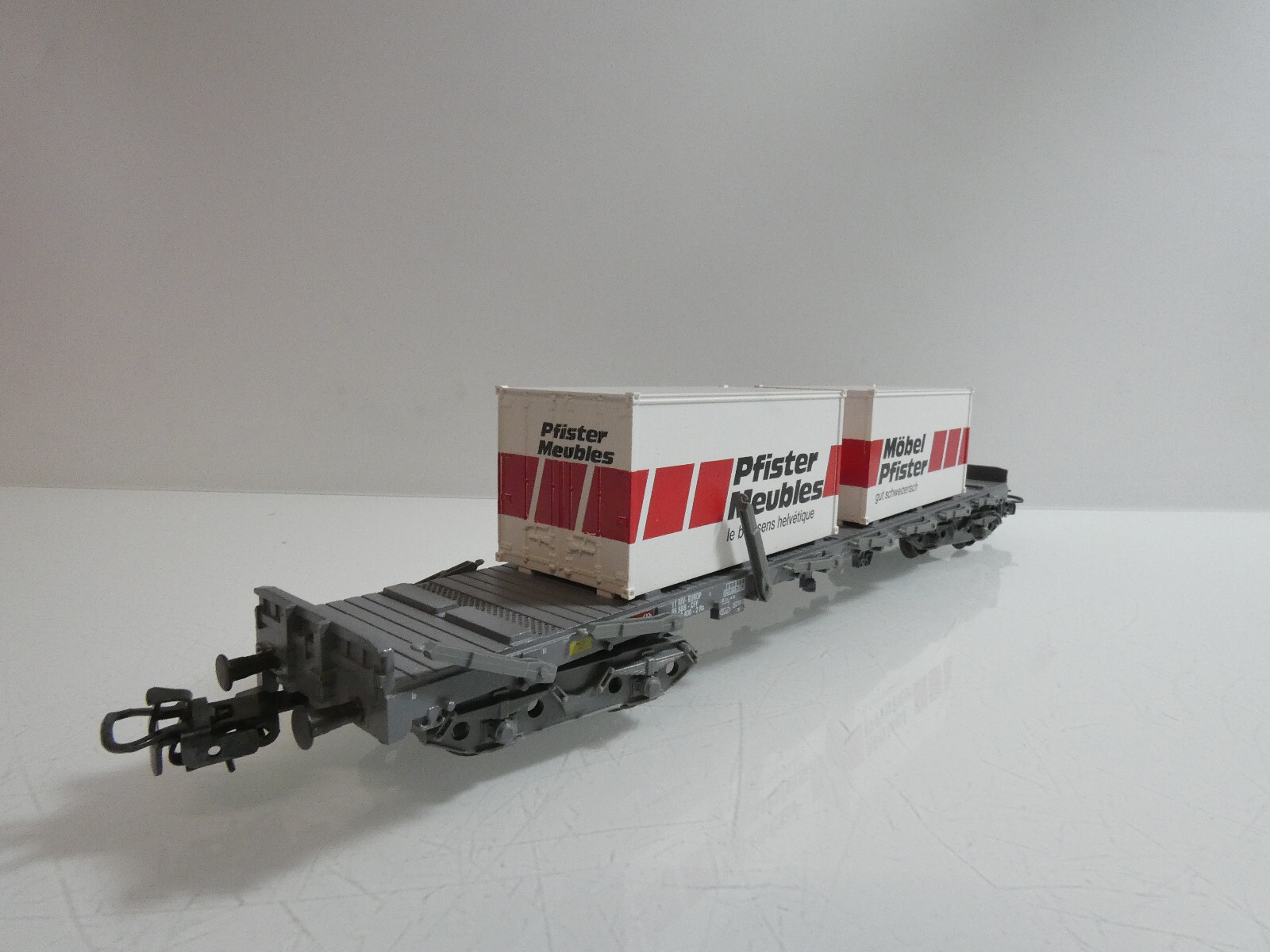 Märklin H0 4668 Niederflurwagen Rola mit Container in OVP C326 – Bild 4