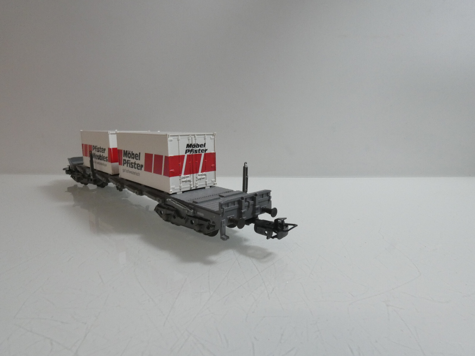 Märklin H0 4668 Niederflurwagen Rola mit Container in OVP C326 – Bild 5