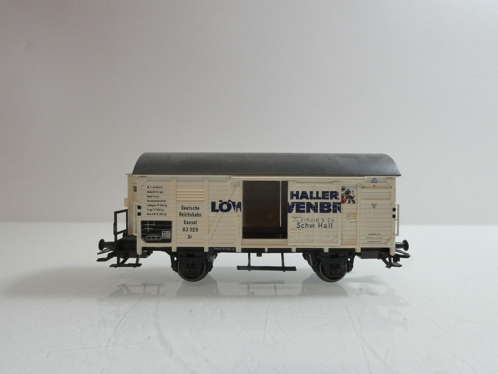 Märklin H0 4678 Güterwagen Bierwagen Haller Löwenbräu in OVP C556 – Bild 3