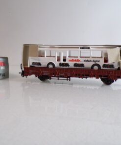 Märklin H0 4714 Rungenwagen mit Werbebus Märklin der DB in OVP BH1588