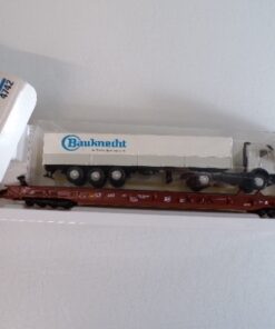 Märklin H0 4742 Niederflurwagen mit Bauknecht Sattelzug der DB in OVP BH1559