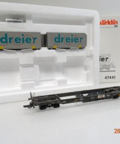 Märklin H0 47441 Taschenwagen HUPAC mit BDF Wechselbrücken in OVP LE8989