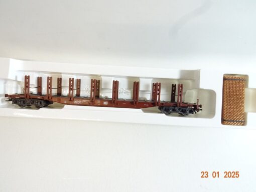 Märklin H0 4766 Rungenwagen mit Stahlmatten der DB in OVP PR5465 – Bild 3