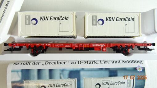 Märklin H0 47709 Container Tragwagen mit 2 Container der DB in OVP PR9067 – Bild 3