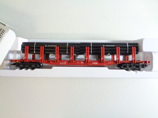 Märklin H0 47717 Rungenwagen mit Mannesmann Röhren der DB in OVP BH545 – Bild 3