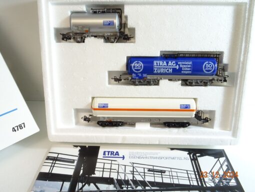 Märklin H0 4787 Etra-Spezialgüterwagen  3 tlg. der SBB in OVP PR5043
