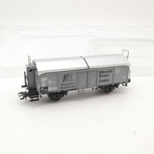 Märklin H0 48113 Schiebedachwagen Albrecht Braun der DB ohne LKW in VP QR8567