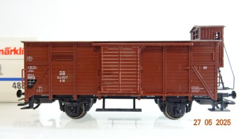 Märklin H0 4880 gedeckter Güterwagen mit Bremserhaus  der DB in OVP PR8095 – Bild 3