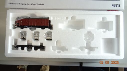Märklin H0 48812 Gütertransport Spangenberg-Werke ohne LKW  der DR in OVP PR8150 – Bild 3