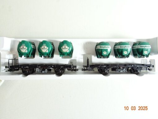 Märklin H0 48944 Behältertragwagen-Set Königsbacher 2.tlg. der DB in OVP PR6484 – Bild 3