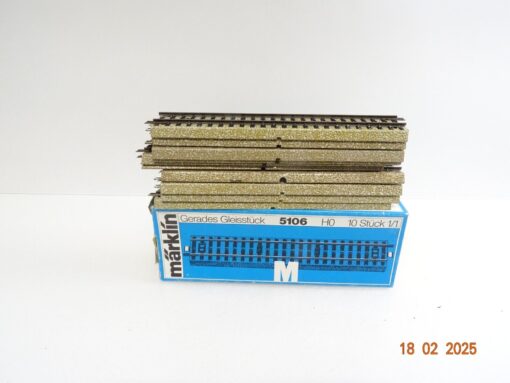 Märklin H0 5106 M Gleis gerades Gleis 10Stück siehe Foto in OVP CK6074