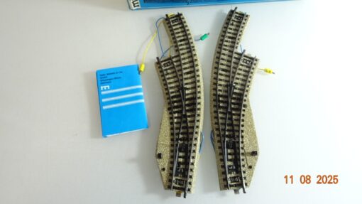 Märklin H0 5140 Bogenweichenpaar elektrisch M-Gleis in OVP RR2694 – Bild 3