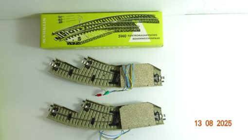 Märklin H0 5140 M-Gleis Bogenweiche elektrisch links 2St. in OVP PK516 – Bild 3