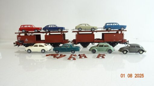 Märklin H0 64123 Autotransportwagen mit 8 PKW´s der DB PR9376 o. – Bild 3