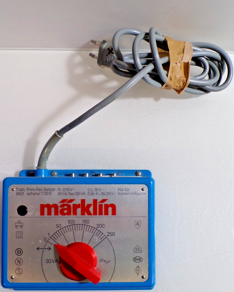 Märklin H0 6631 Trafo Prim/Sec Selbstschalter T25/E siehe Foto PK2876 o.
