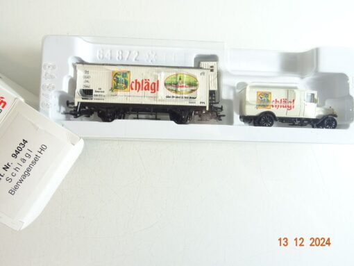 Märklin H0 94034 Kühlwagen Schlägl mit LKW der BBÖ in OVP PR4792