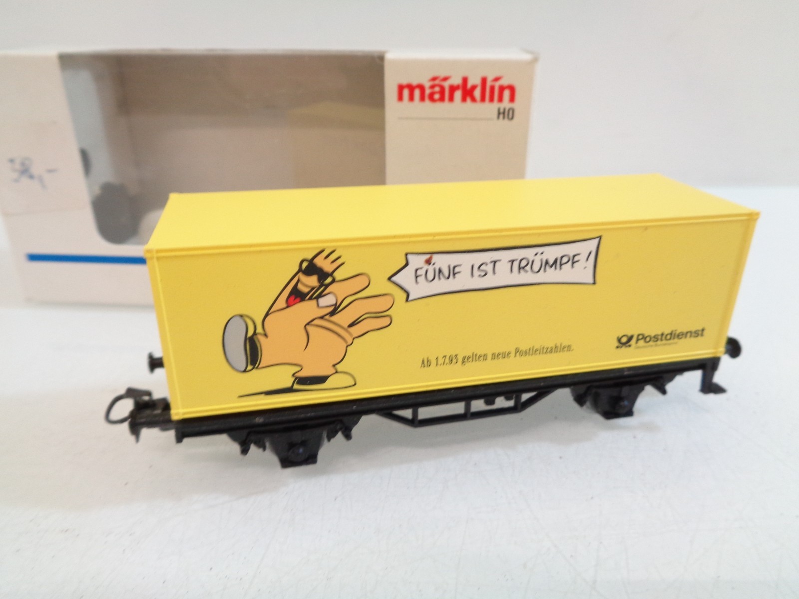 Märklin H0 Containerwagen Fünf ist Trümpf Post in OVP RR5614