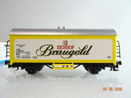 Märklin H0 Kühlwagen Eichhof Braugold der SBB in OVP PR9947 – Bild 3