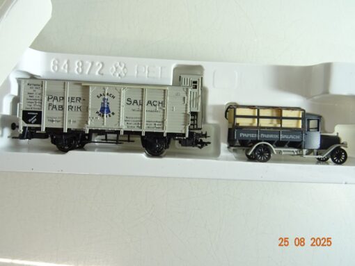 Märklin H0 Museumswagen 1996 ged. Güterwagen Papierfabrik Salach in OVP PR9841 – Bild 3