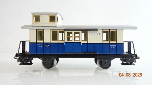 Märklin H0 Nebenbahn Postwagen blau/weiß Blech PR9453 o. – Bild 3