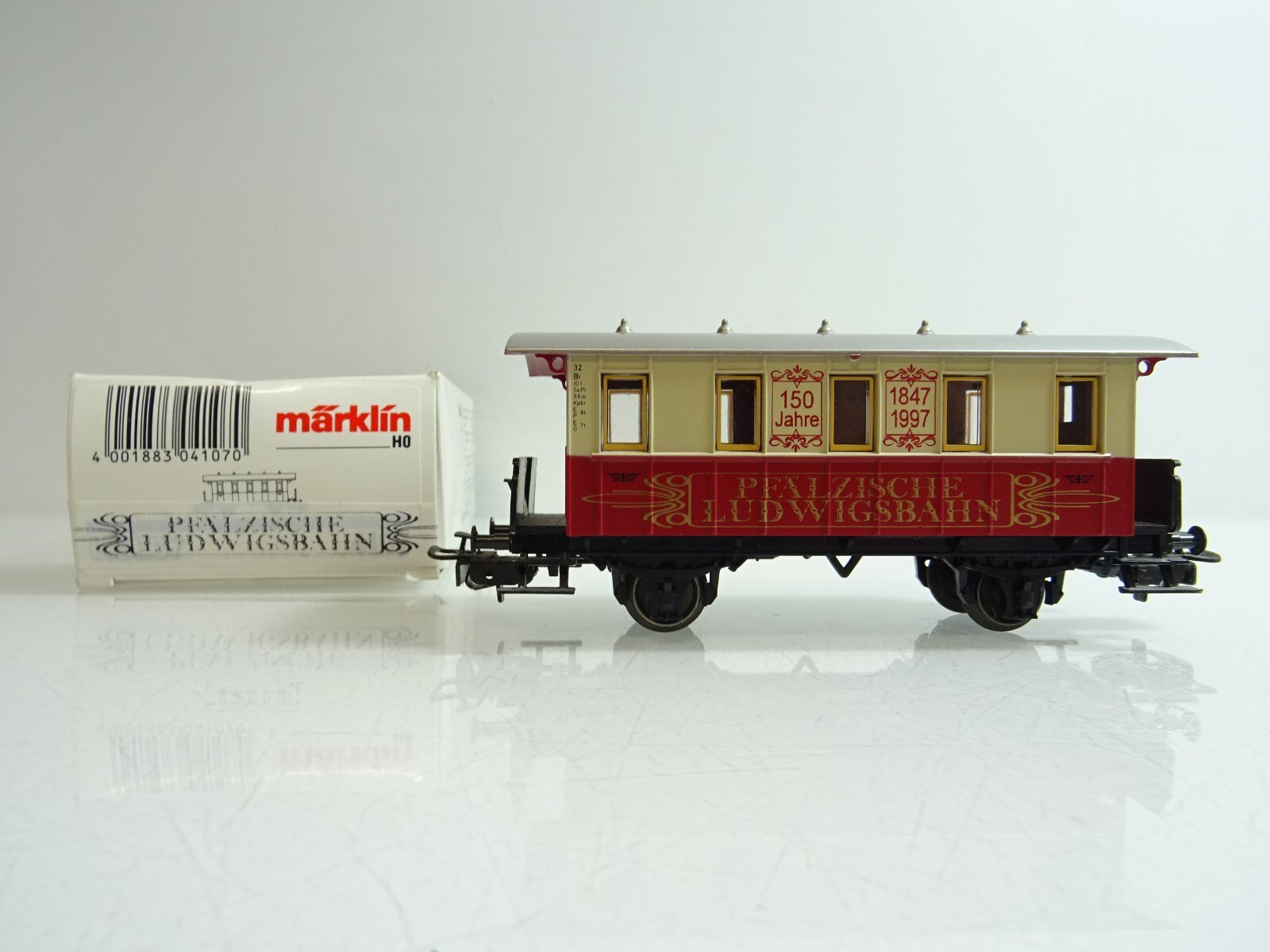 Märklin H0 Personenwagen Pfälzische Ludwigsbahn in OVP PR1555 – Bild 3