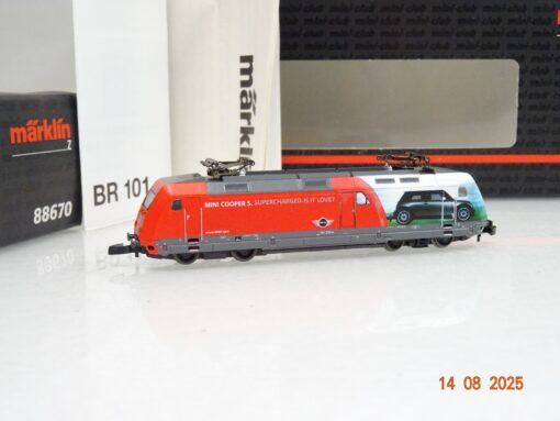 Märklin Mini-Club Z 88670 E-Lok BR 101 Mini Cooper S neuwertig in OVP JL2322