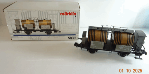 Märklin Spur 1 5839 Schweiz Weinfasswagen der SBB siehe Foto in OVP PK1211
