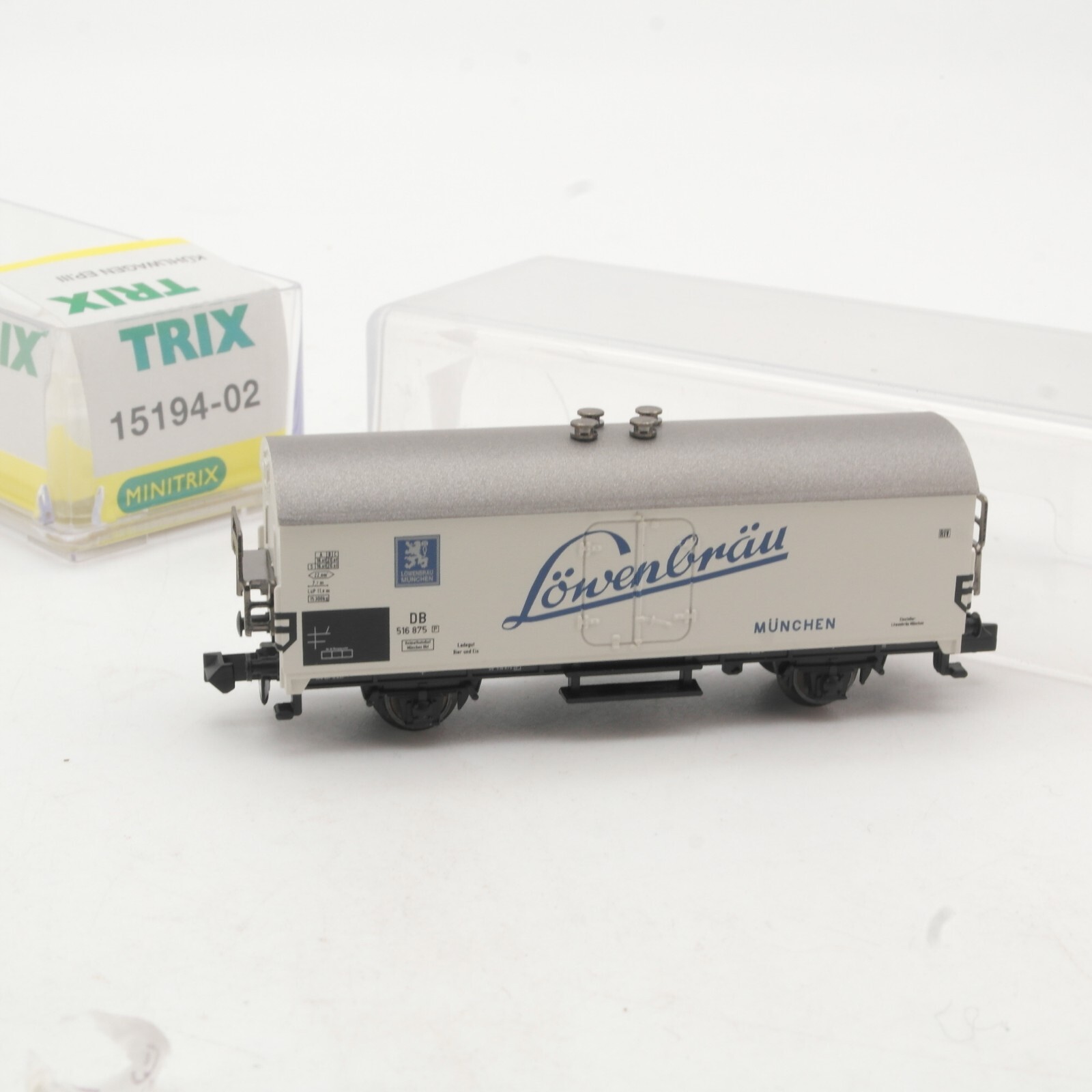 Minitrix N 15194-02 Kühlwagen Bierwagen Löwenbräu der DB in OVP QR7895 – Bild 3