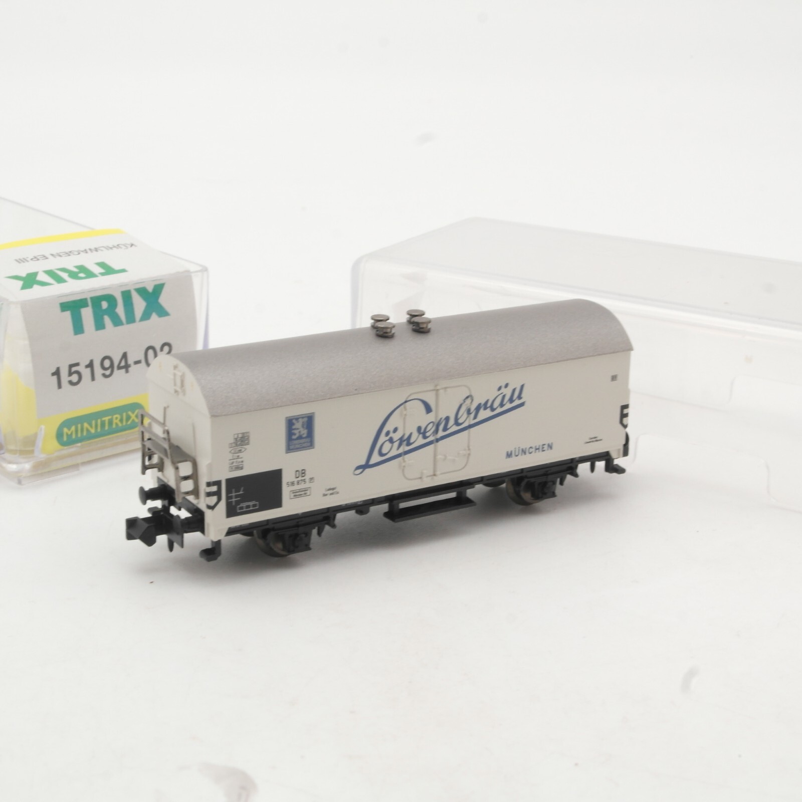 Minitrix N 15194-02 Kühlwagen Bierwagen Löwenbräu der DB in OVP QR7895