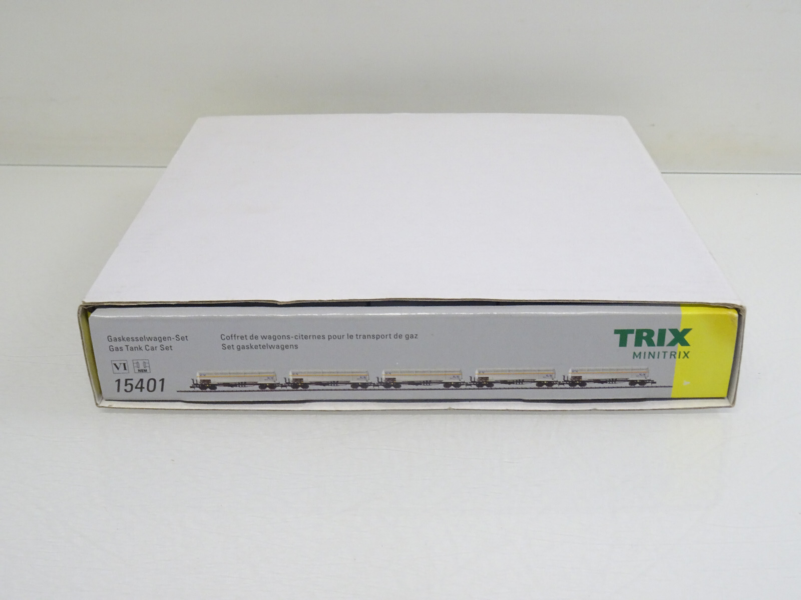 Minitrix N 15401 Original-Verpackung für Gaskesselwagen-Set LE1632 – Bild 3