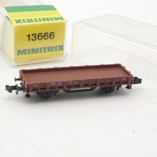 Minitrix N Rungenwagen ohne Rungen der DB in EVP RR3550