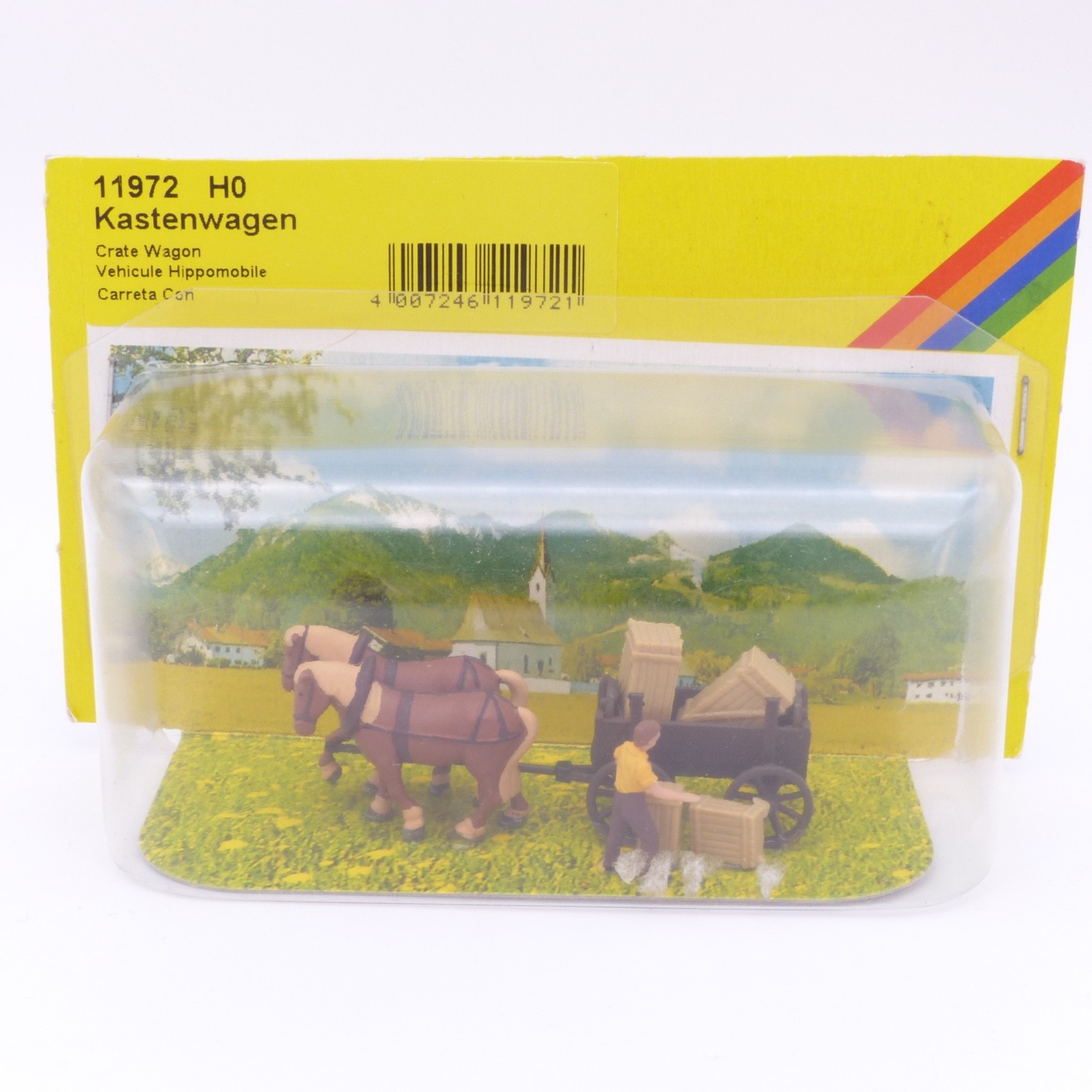 Noch Spur H0 1:87 11972 Kastenwagen Kutsche mit Holzkisten in OVP EX8207