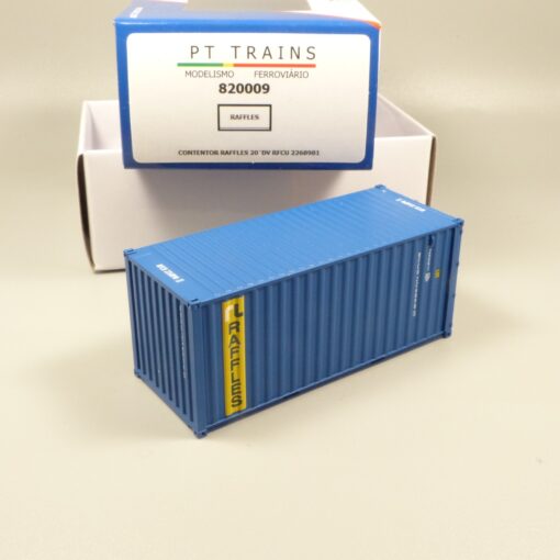 PT Trains Spur H0 1:87 820009 Container 20´ Raffles DV RFCU in OVP EX7073