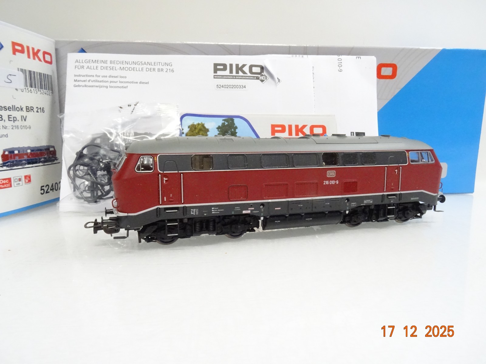 Piko H0 52402 Expert Diesellok BR 216 010-9 der DB Digital Sound in OVP JL5139