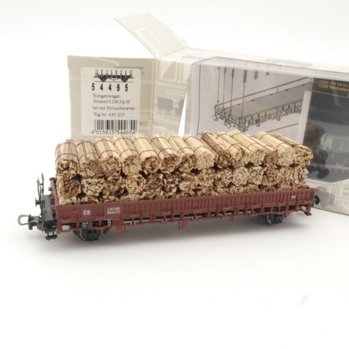 Piko H0 54465 Rungenwagen mit Holzschwarten der DB in OVP RR396