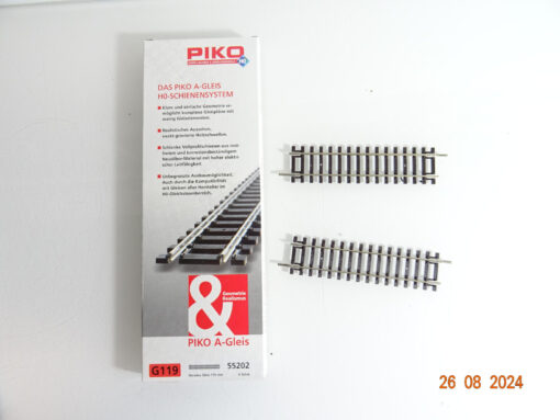 Piko H0 55202 A Gleis gerades Gleis 119mm 2Stück siehe Foto in OVP CK3178